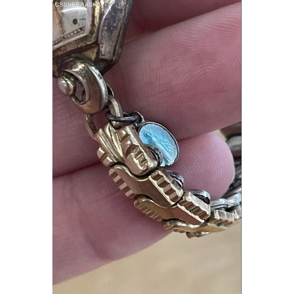 Vintage Wittnauer Ladies Watch 10K Gold Filled‎ Top Band Swiss Art Deco Charm